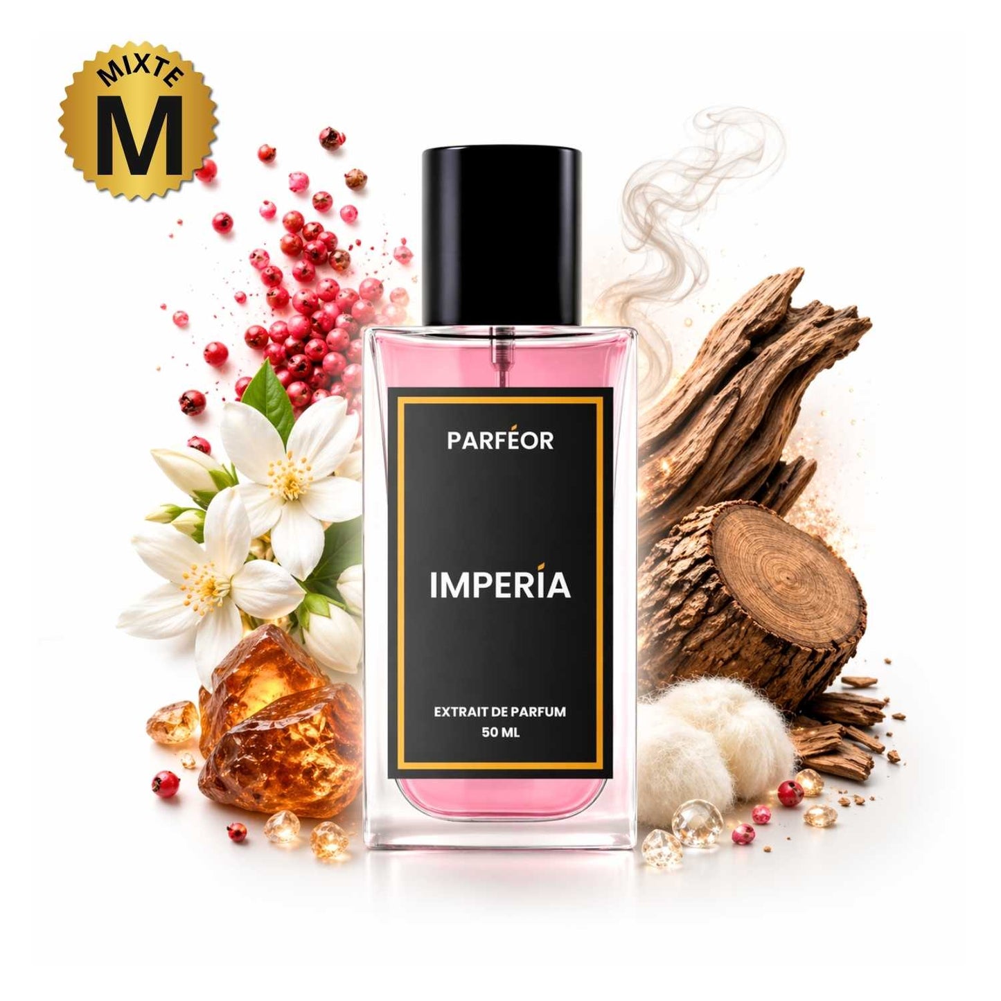 Parfum Imperia dupe baccarat rouge mixte
